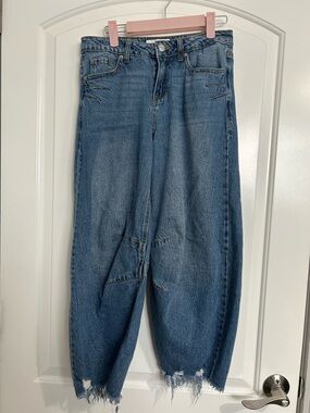 Dakota Blue Barrel Jeans Vintage Wash Size 1 / 25 Baggy Relaxed Chic Retro 90s